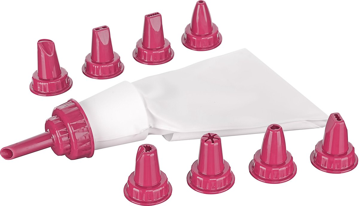 Titiz creamer slagroom spuitzak (rood) herbruikbaar - decoratie voor cake taart cupcake gebak