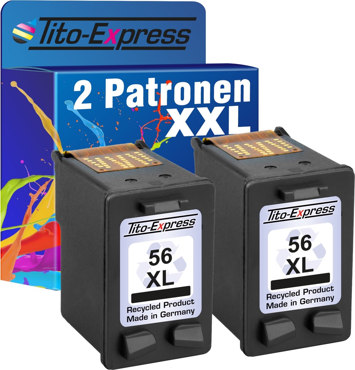 PlatinumSerie® 2 x toner cartridge alternatief voor HP 56 XL black