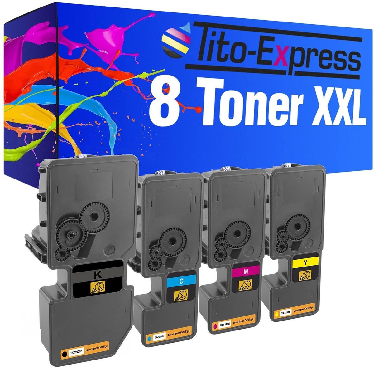 Tito-Express Platinum Serie 8 Toner cartridges XXL compatibel met Kyocera TK5240 TK 5240 TK-5240