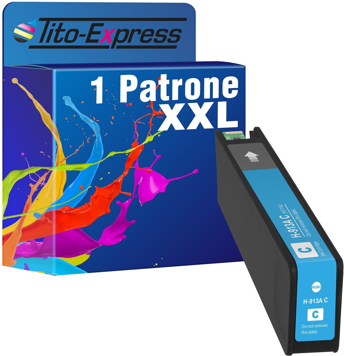 Tito-Express Platinum Series 1X Cyan cartridge HP 913A alternatief voor HP 913A Cyan