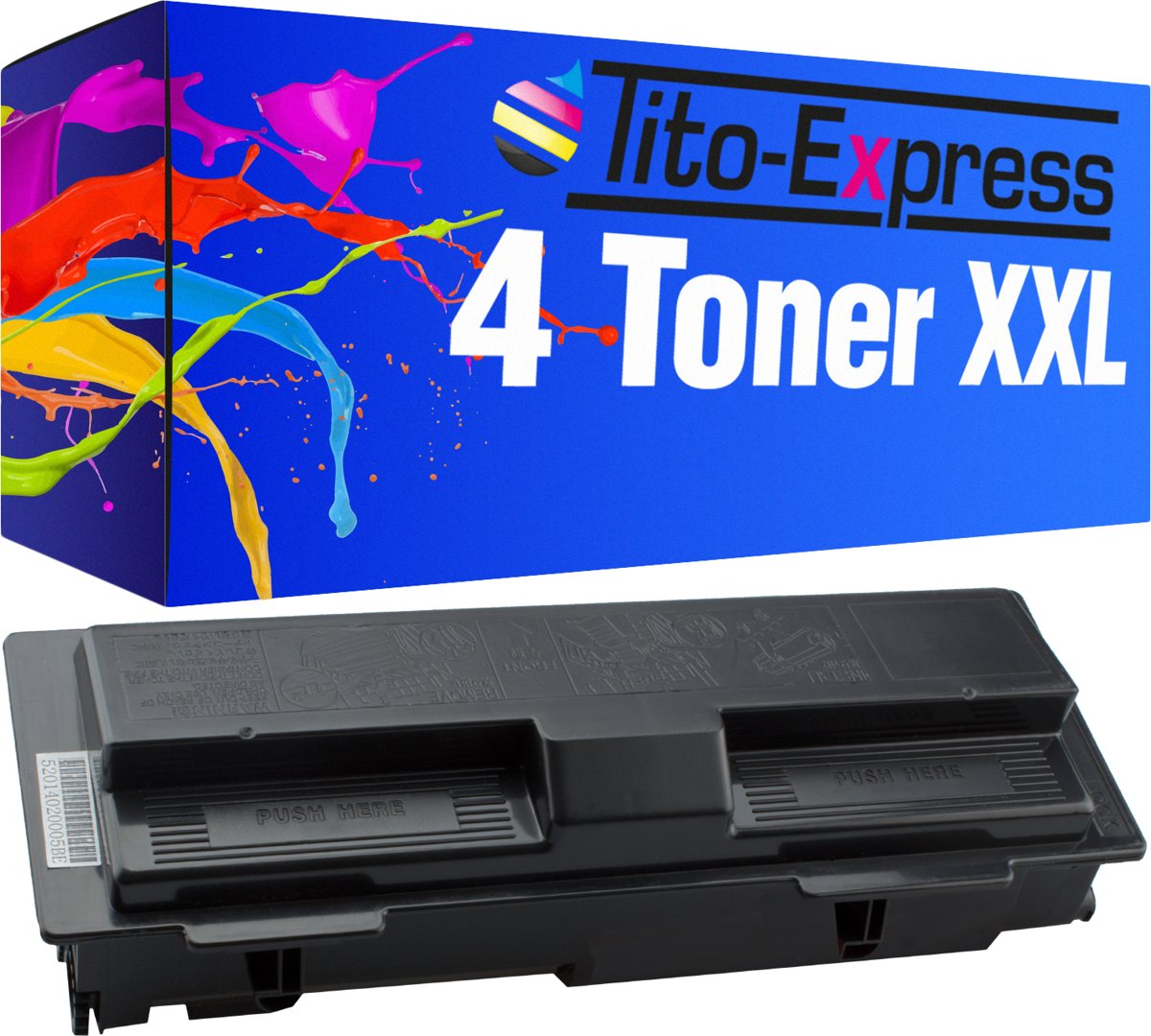 Tito-Express PlatinumSerie 4 toner voor Kyocera Mita TK-110 XXL zwart 46.000 paginas PlatinumSerie Kyocera Mita FS-1016 MFP / FS-1116 MFP / FS-720 / FS-820 / FS-920