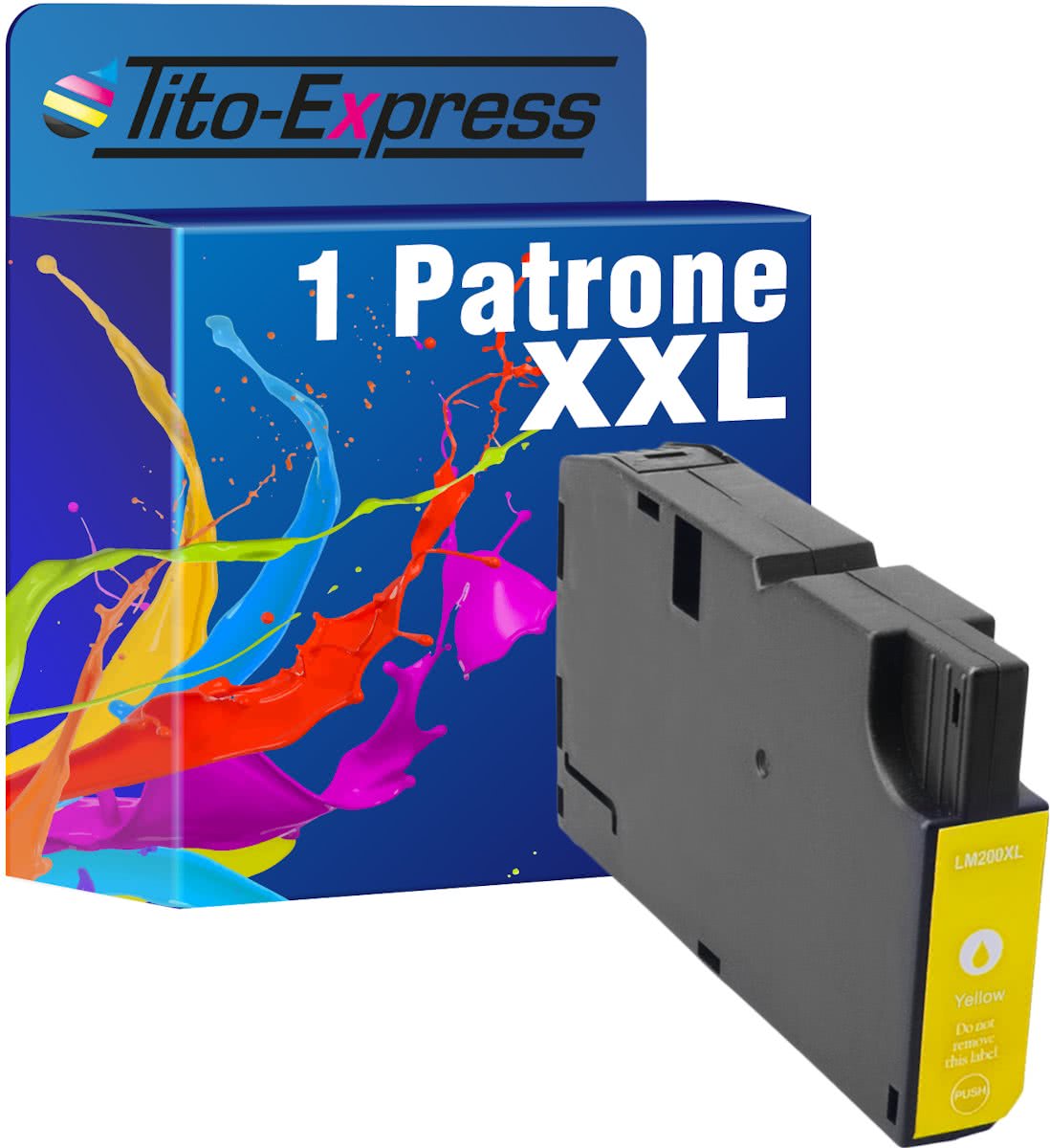 Tito-Express PlatinumSerie PlatinumSerie 1 Cartridge XXL Yellow Compatible voor Lexmark 200 XL 210 XL 14L0199/Lexmark: OfficeEdge Pro 4000/OfficeEdge Pro 5500