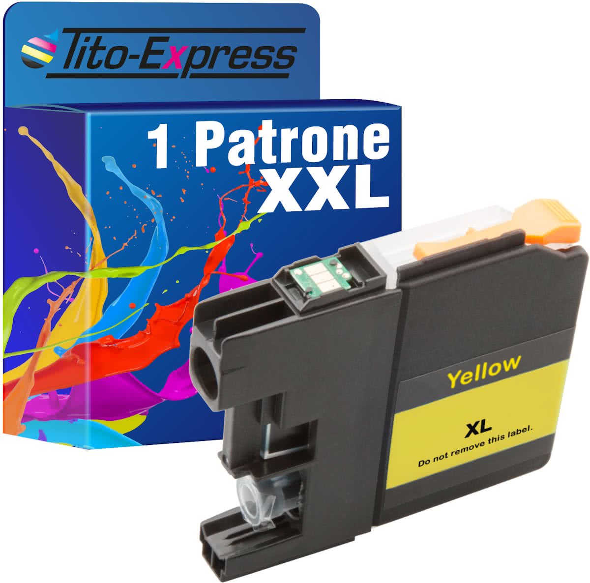 Tito-Express PlatinumSerie PlatinumSerie® 1 compatible Patroon XXL Yellow voor Brother LC223 LC225 DCP-J4120 DW MFC-J 4420 DW MFC-J4425 DW MFC-J4620 DW MFC-J4625 DW MFC-J5600 Series MFC-J5625 DW MFC-J5720 DW