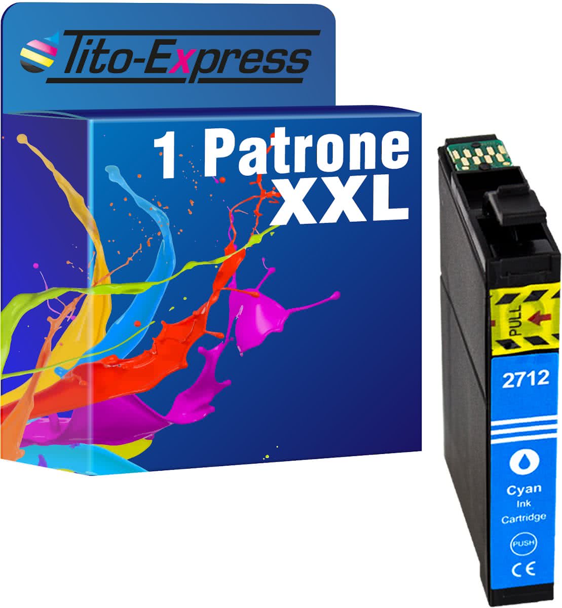 Tito-Express PlatinumSerie PlatinumSerie® 1 inktpatroon voor TE2712 TE-27 XL compatibel met Epson Cyan