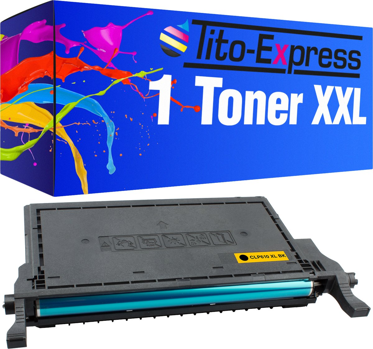 Tito-Express PlatinumSerie PlatinumSerie® 1 toner XL Zwart compatibel met Samsung CLP-610 CLP-K660B Samsung CLP-605 / CLP-605 NDK / CLP-605 NDKG / CLP-607 N / CLP-610 ND / CLP-610 Series / CLP-611 / CLP-611 NDKG / CLP-612 / CLP-612 NDK / CLP-615 /