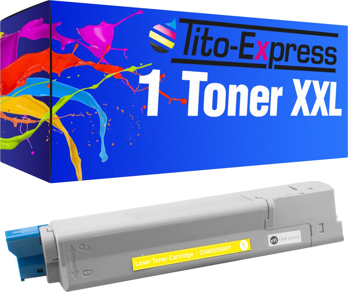 Tito-Express PlatinumSerie PlatinumSerie® 1 x tonercartridge XXL geel voor Oki C5800 C5500 N C5550 MFP C5800 DN C5800 LDN C5800 N C5900 Oki: C5500 N / C5550 MFP / C5800 / C5800DN / C5800 LDN / C5800N / C5900 / C5900 CDTN / C5900 DN / C5900 DTN /