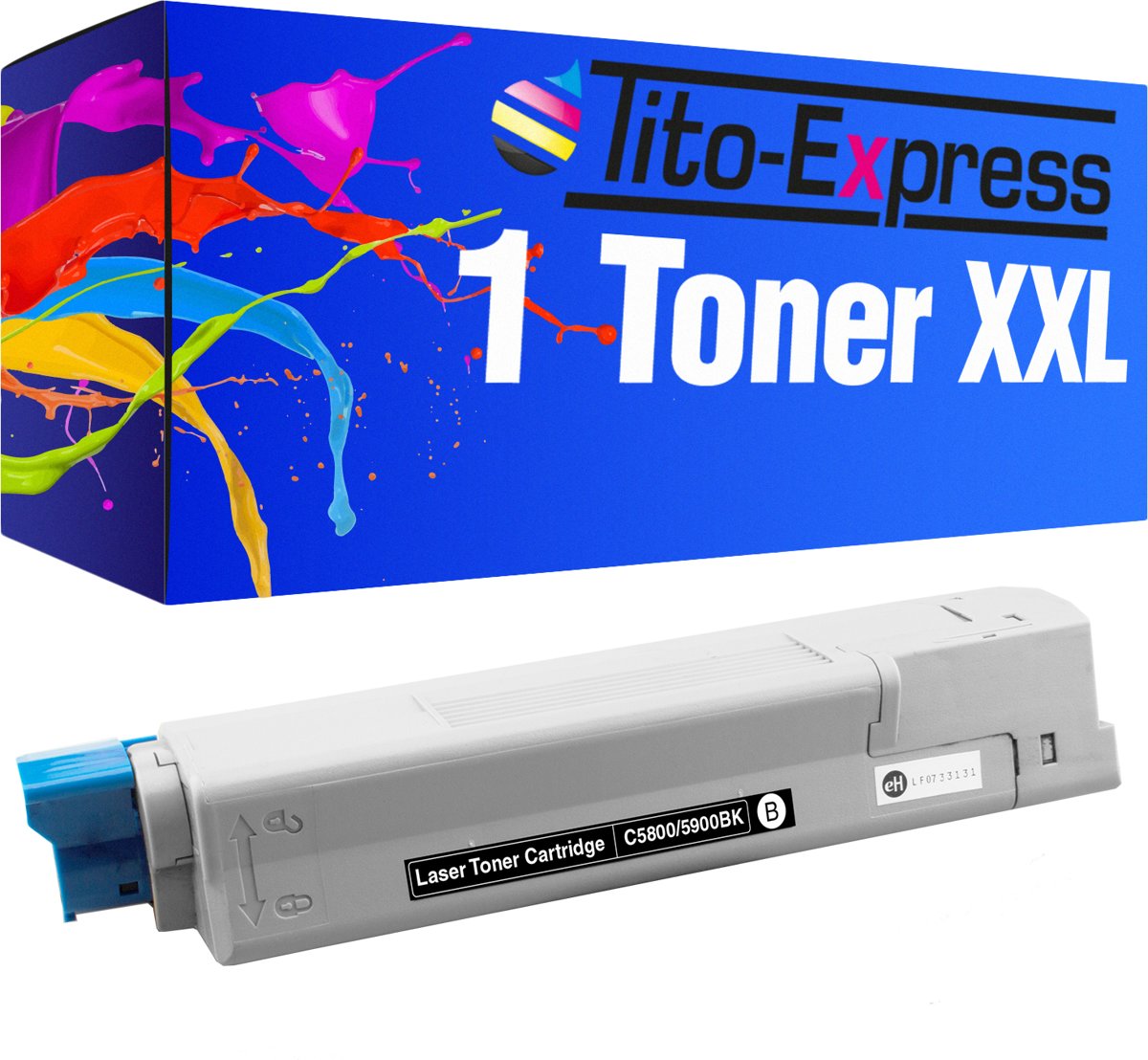 Tito-Express PlatinumSerie PlatinumSerie® 1 x tonercartridge XXL zwart voor Oki C5800 C5500 N C5550 MFP C5800 DN C5800 LDN C5800 N C5900 Oki: C5500 N / C5550 MFP / C5800 / C5800DN / C5800 LDN / C5800N / C5900 / C5900 CDTN / C5900 DN / C5900 DTN /