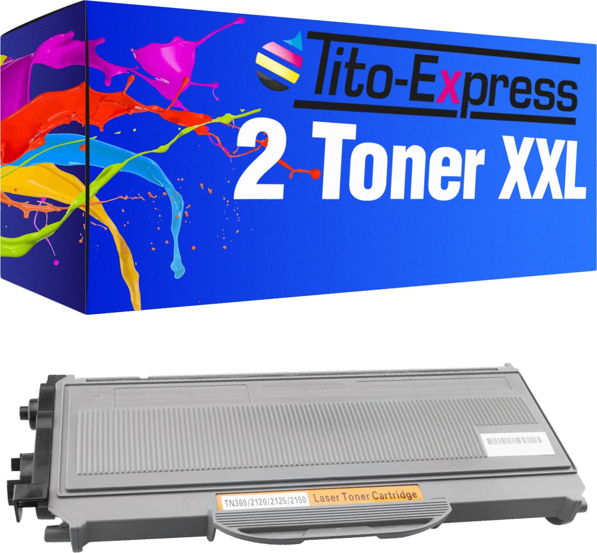 Tito-Express PlatinumSerie PlatinumSerie® 2 x XL toner compatibel voor Brother TN-2120 MFC-7340 MFC 7440 N MFC-7440 3.000 paginas compatibel zwart HL-2140 / HL-2150 N / HL-2150 NR / HL-2170 WR / HL-2170 N / HL-2170 W / MFC-7320 / MFC-7320 W /