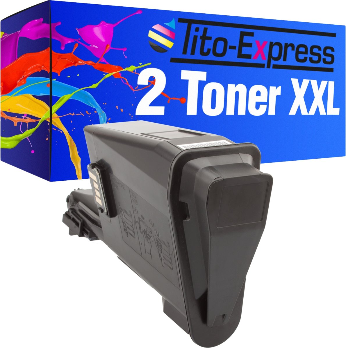 Tito-Express PlatinumSerie PlatinumSerie® 2 x laser toner XXL zwart compatibel voor Kyocera Mita FS TK-1125-1061 DN FS-1325 MFP 4.200 pagina s Kyocera Mita FS-1061 DN / FS-1325 MFP