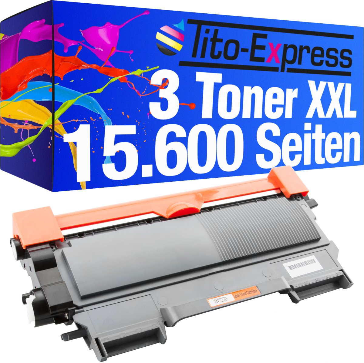 Tito-Express PlatinumSerie PlatinumSerie® 3 toner mega-XL Zwart geschikt voor de brother TN-2120 5.200 paginas HL-2140 / HL-2150 / HL-2150N / HL-2170 / HL-2170N / HL-2170W / DCP-7030 / DCP-7040 /DCP-7045N / MFC-7320 / MFC-7320W / MFC-7340 /