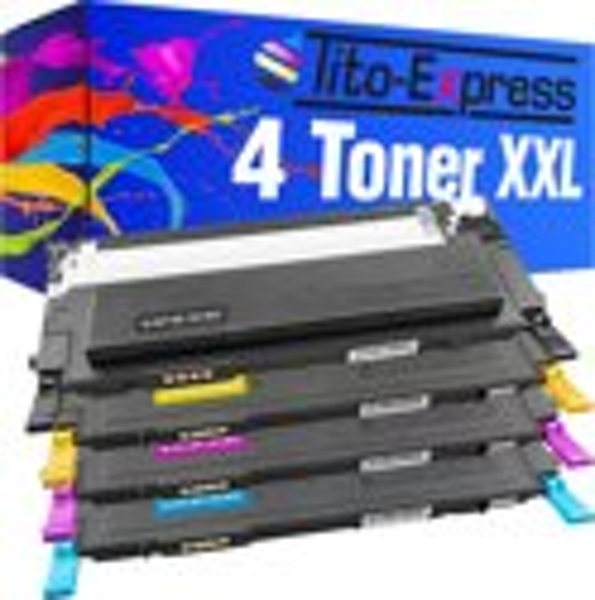 Tito-Express PlatinumSerie PlatinumSerie® 4 tonercartridges XXL compatibel met Samsung CLT-406 S Xpress C 410 W C 460 FW C 460 serie C 460 W C 467 W SL-C 460 W Samsung CLP-360 / CLP-360 N / CLP-360 ND / CLP-360 Series / CLP-365 / CLP-365 W /