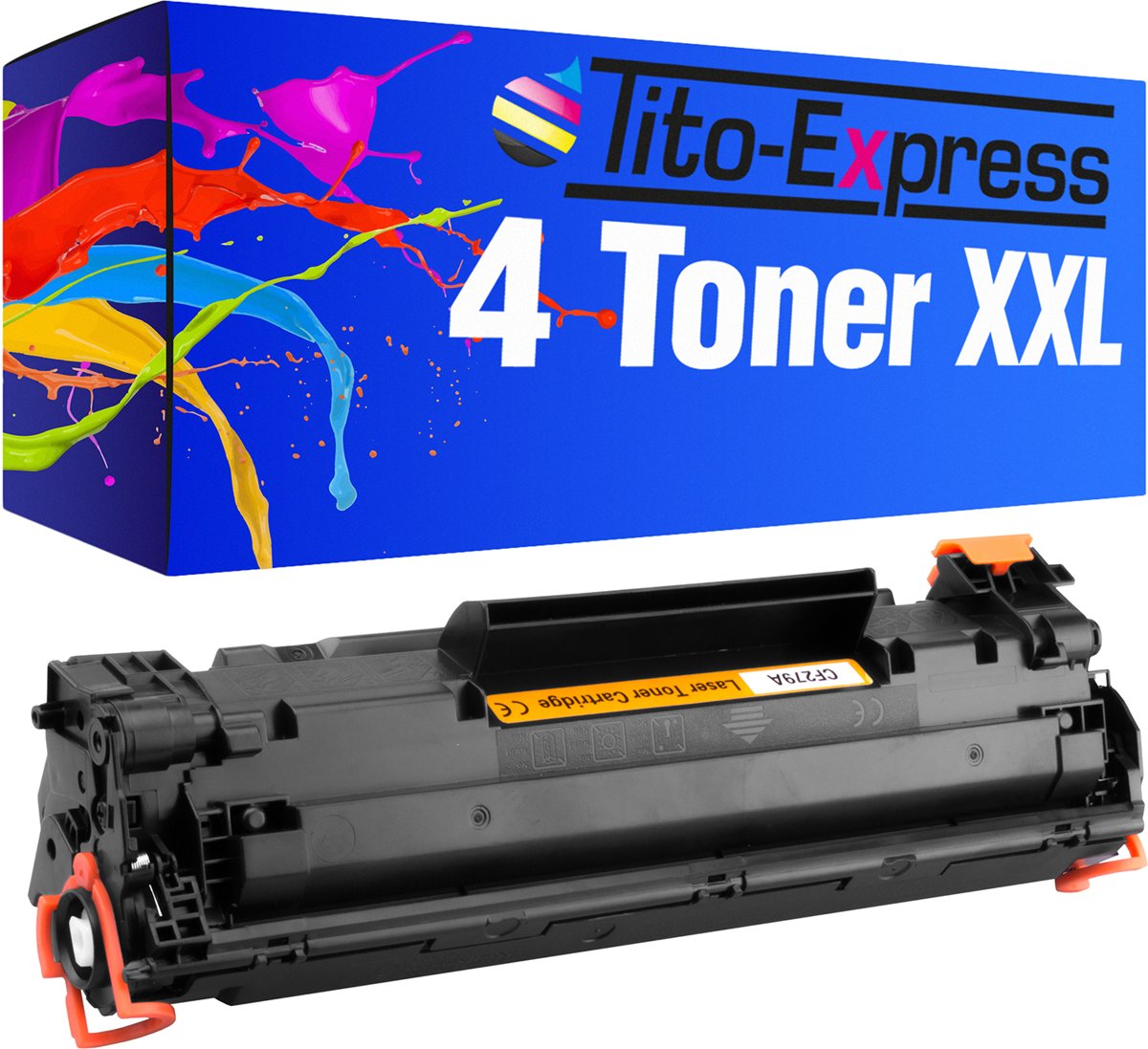 Tito-Express PlatinumSerie PlatinumSerie® 4 x XXL toner voor HP CF279A zwart HP Laserjet Pro Drucker: M 12 / M 12 A / M 12 Series / M 12 W / M 26 A / M 26 NW / M 26 Series