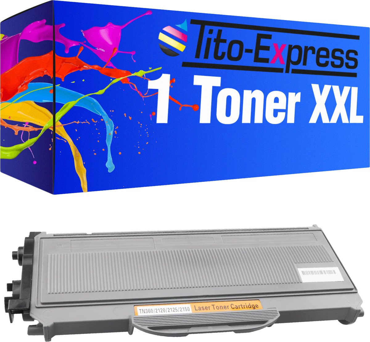 Tito-Express PlatinumSerie PlatinumSerie® toner XL Black compatible voor Brother TN-2120 3.000 pagina s HL-2140 / HL-2150 N / HL-2150 NR / HL-2170 WR / HL-2170 N / HL-2170 W / MFC-7320 / MFC-7320 W / MFC-7340 / MFC-7440 N / MFC-7440 W / MFC-7840