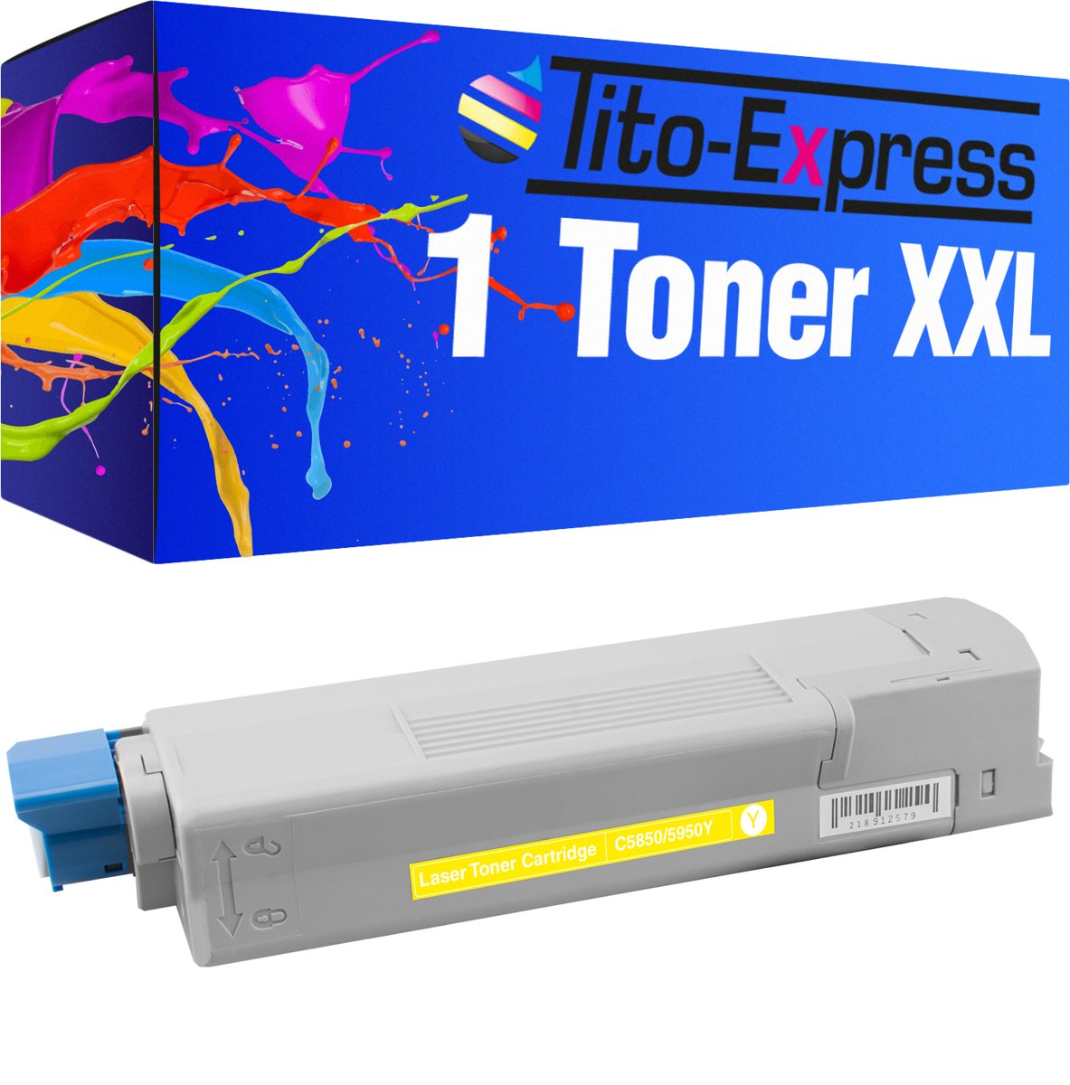 Tito-Express PlatinumSerie PlatinumSerie® toner XXL geel voor de Oki C5850 / C5950 Oki: C 5850 / C 5850 DN / C 5850 N / C 5850 Series / C 5950 / C 5950 CDTN / C 5950 DN / C 5950 DTN / C 5950 N / C 5950 Series / C 6150 Series / MC 560 DN / MC 560 N /