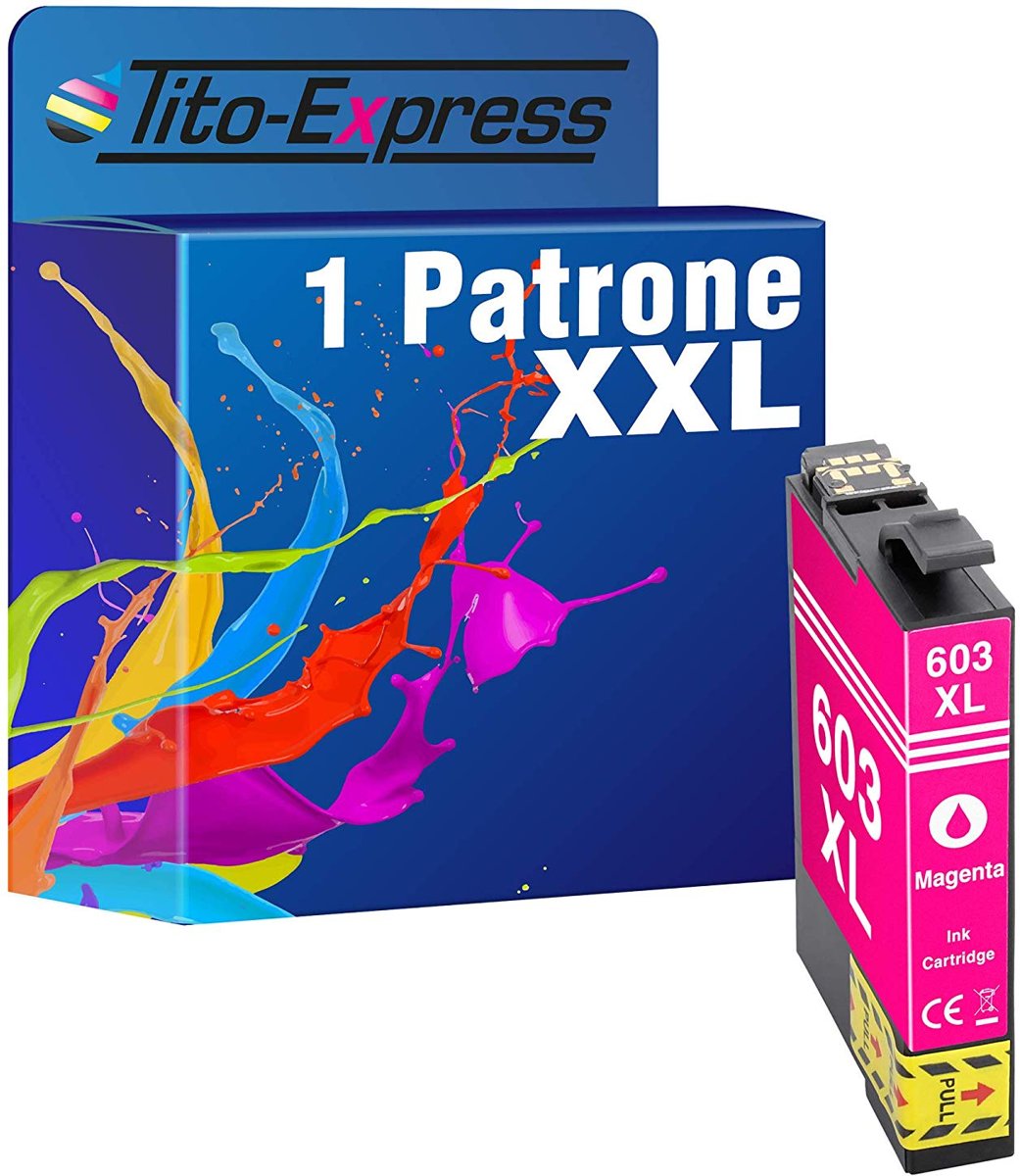 Tito-Express PlatinumSeries 1 cartridge TE-603XL compatibel met Epson Magenta 15ml XXL-inhoud