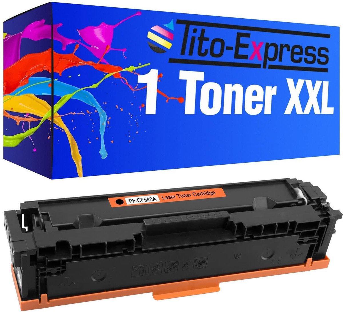 Tito-Express PlatinumSerie® 1 x toner alternatief voor HP CF540A 543A Zwart 203A