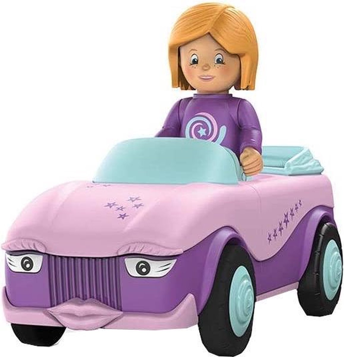 Toddys Speelgoedauto Betty Junior 16 Cm Paars/roze 2-delig