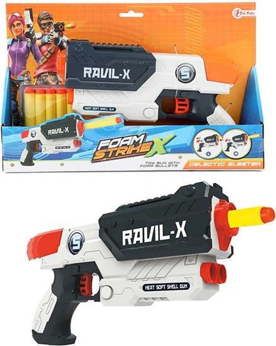 FOAM STRIKEX Pistool White +L +5 foampijlen