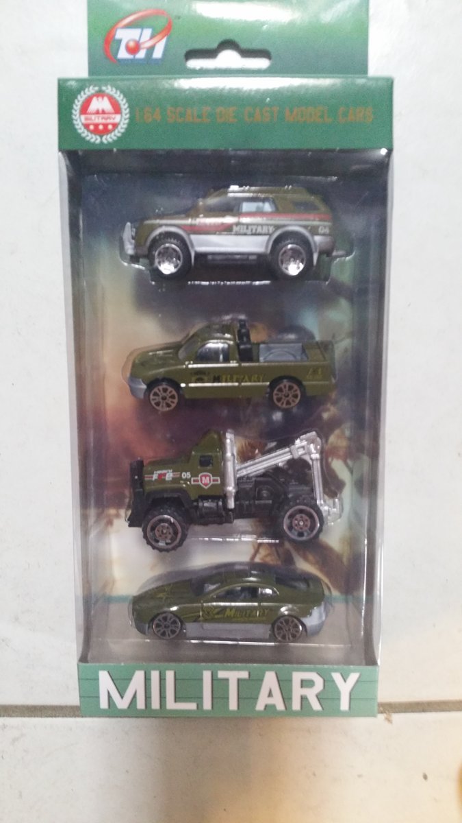 Legervoertuigen 4 stuks Die-cast