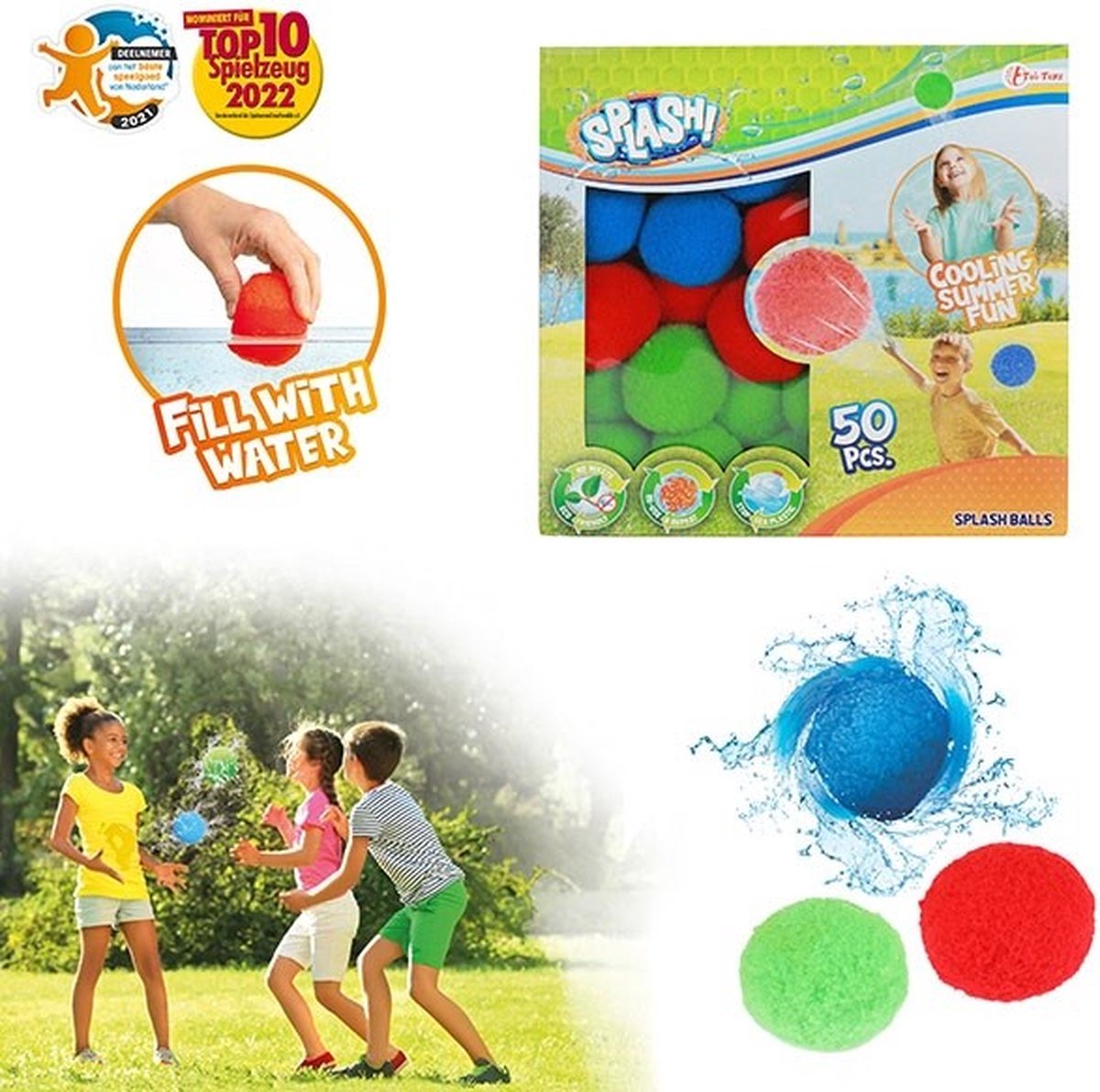 Splash Super Splashballen 50 stuks - Waterspeelgoed - Waterballen