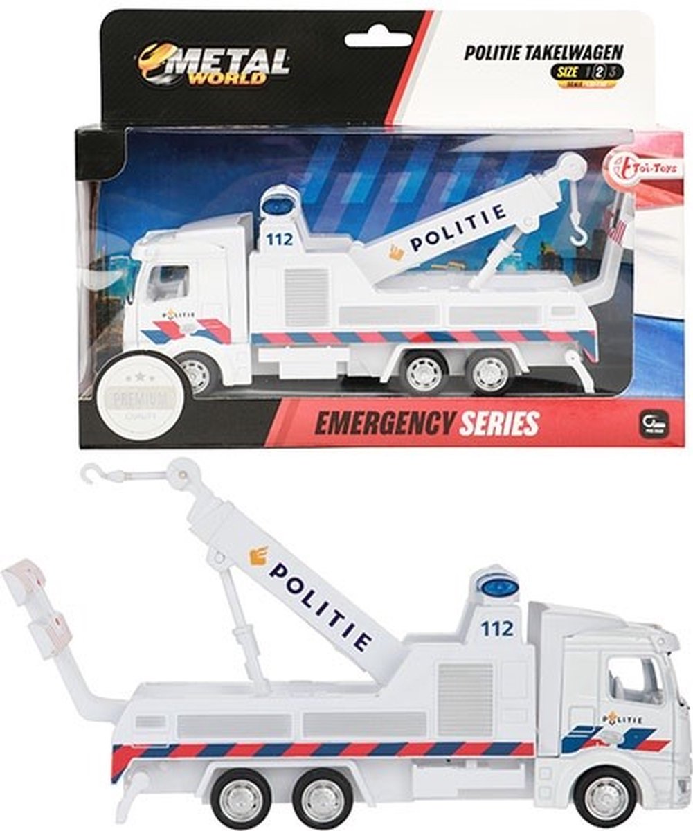 Toi-Toys - Politie Metalen Sleepwagen 24 cm.