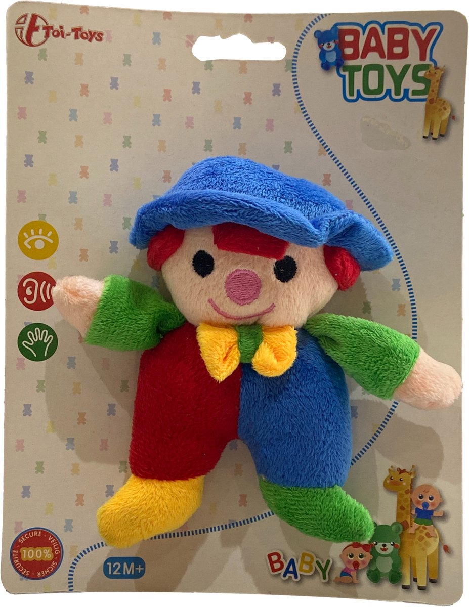 Baby Toys - Clown rammelaar - Toi Toys  - 14 cm