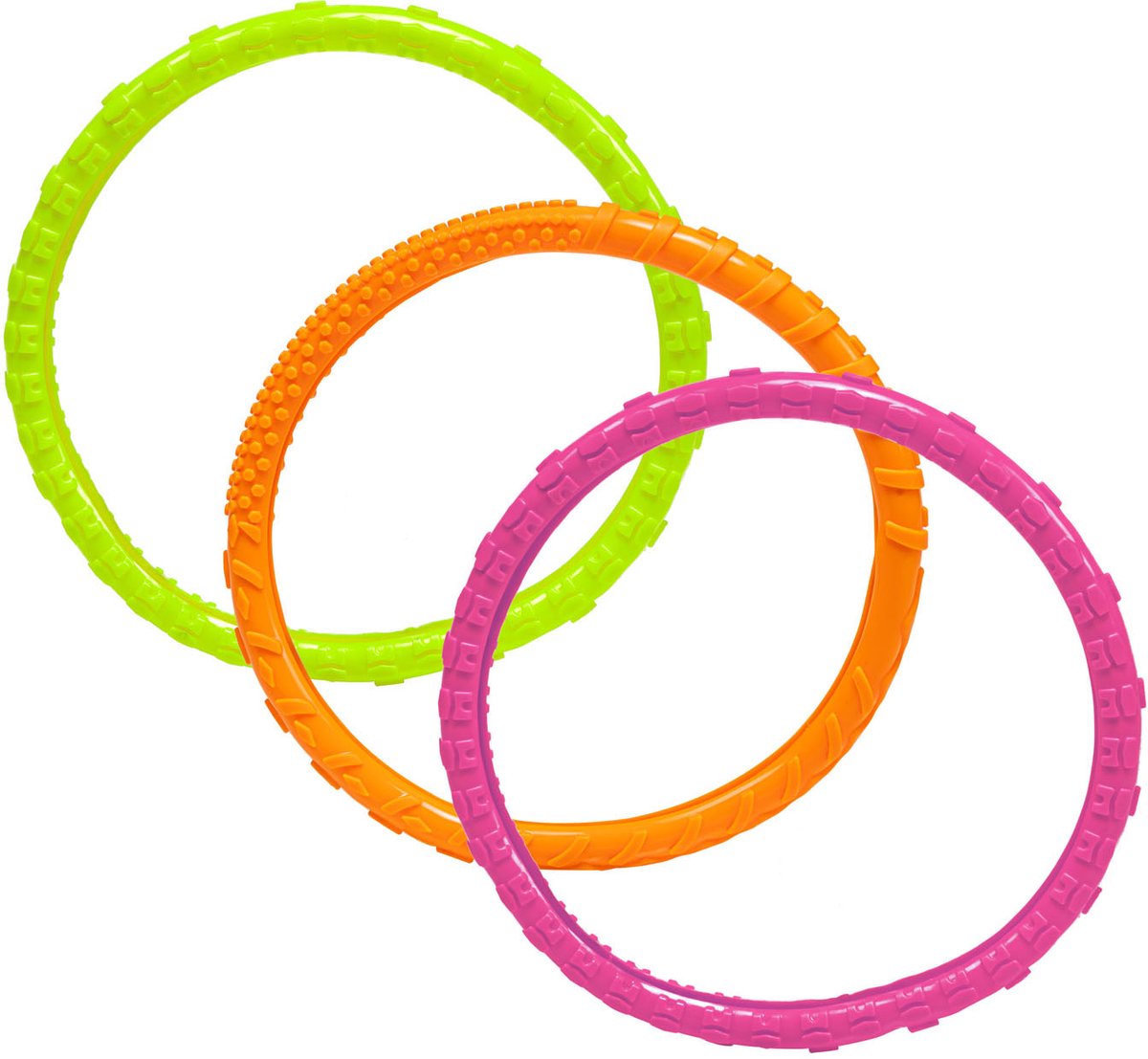 Duikringen zwembad speelgoed - set van 3x - verschillende kleuren - kunststof