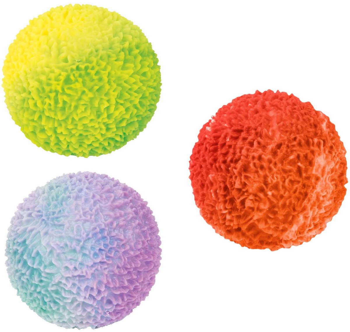 Fun Textuurknijpbal Moss Gevuld met Foam, 8cm