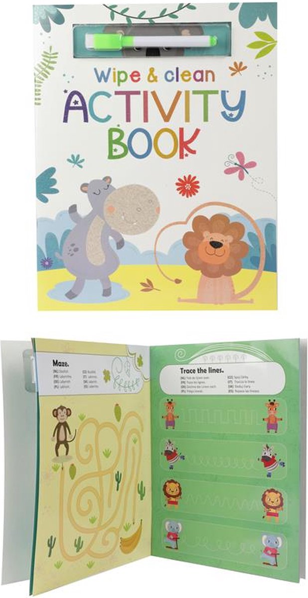 Toi Toys Herbruikbaar activiteitenboek Wild Dier met pen