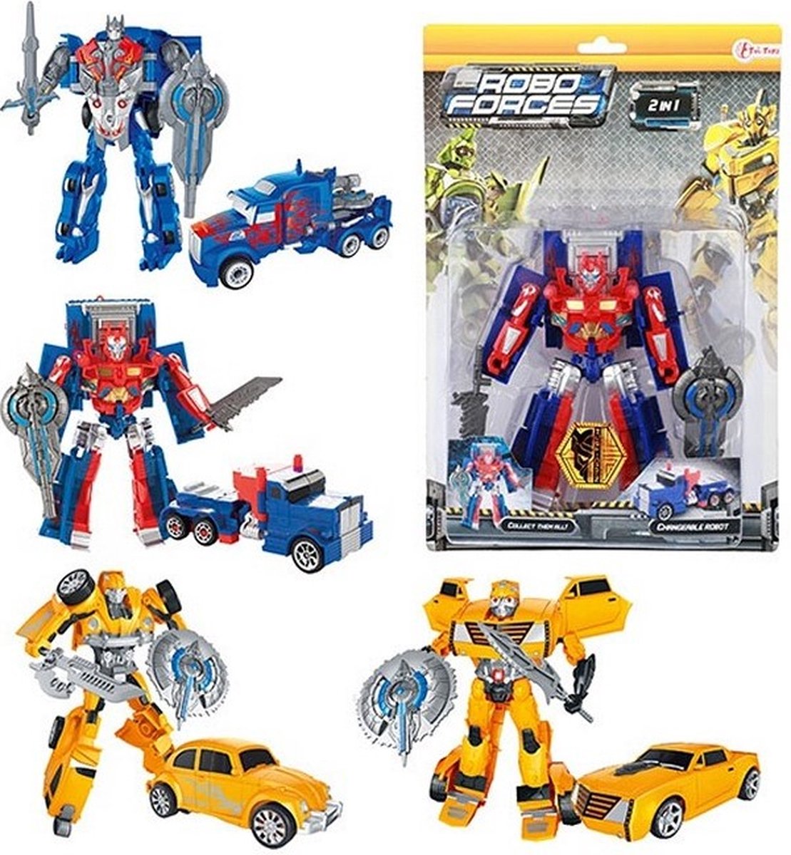 Toi Toys Roboforces veranderrobot auto/vrachtwagen 21x30cm