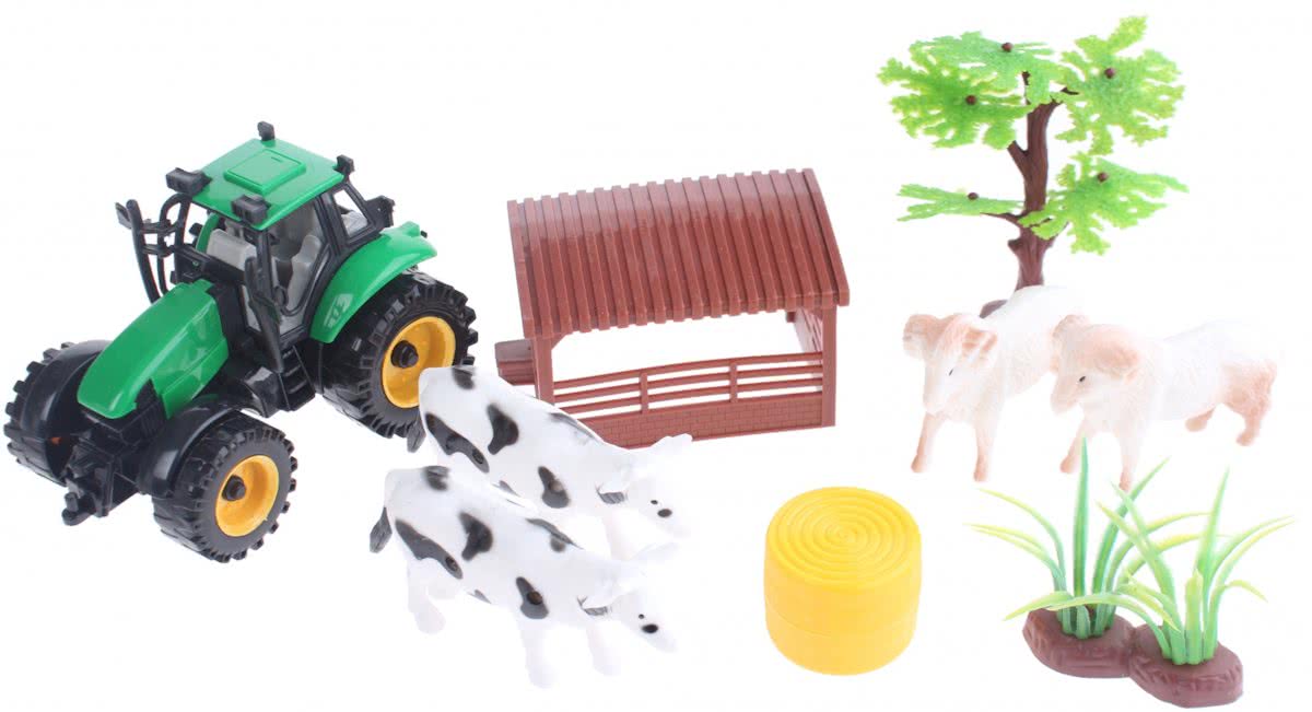 Toi-toys Boerderij Speelset Groene Tractor En Dieren