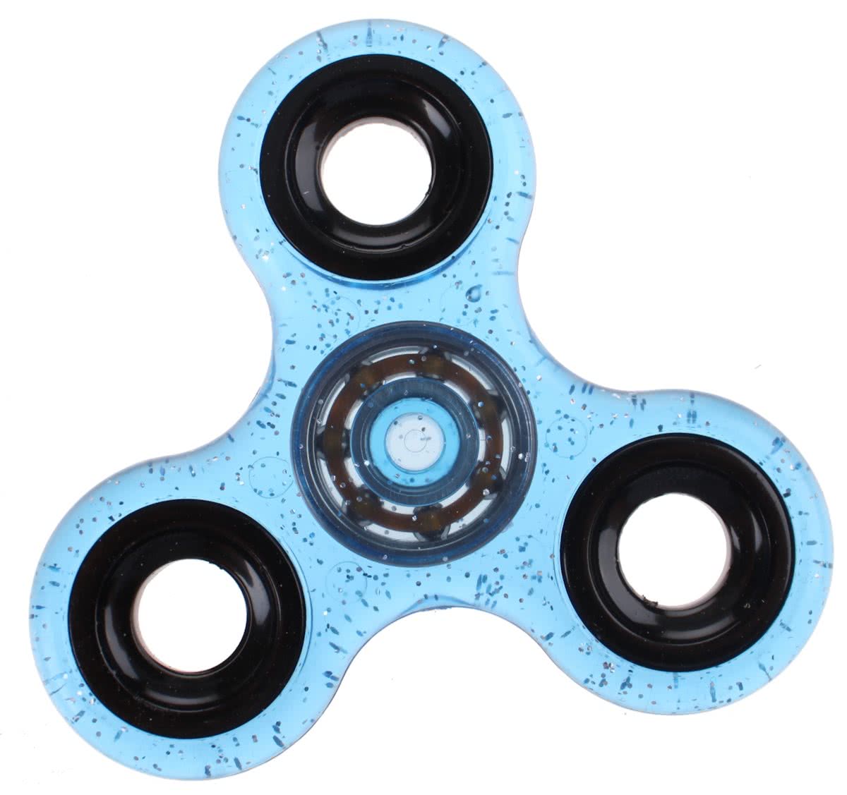 Toi-toys Fidget Spinner Glitter Blauw 8 Cm