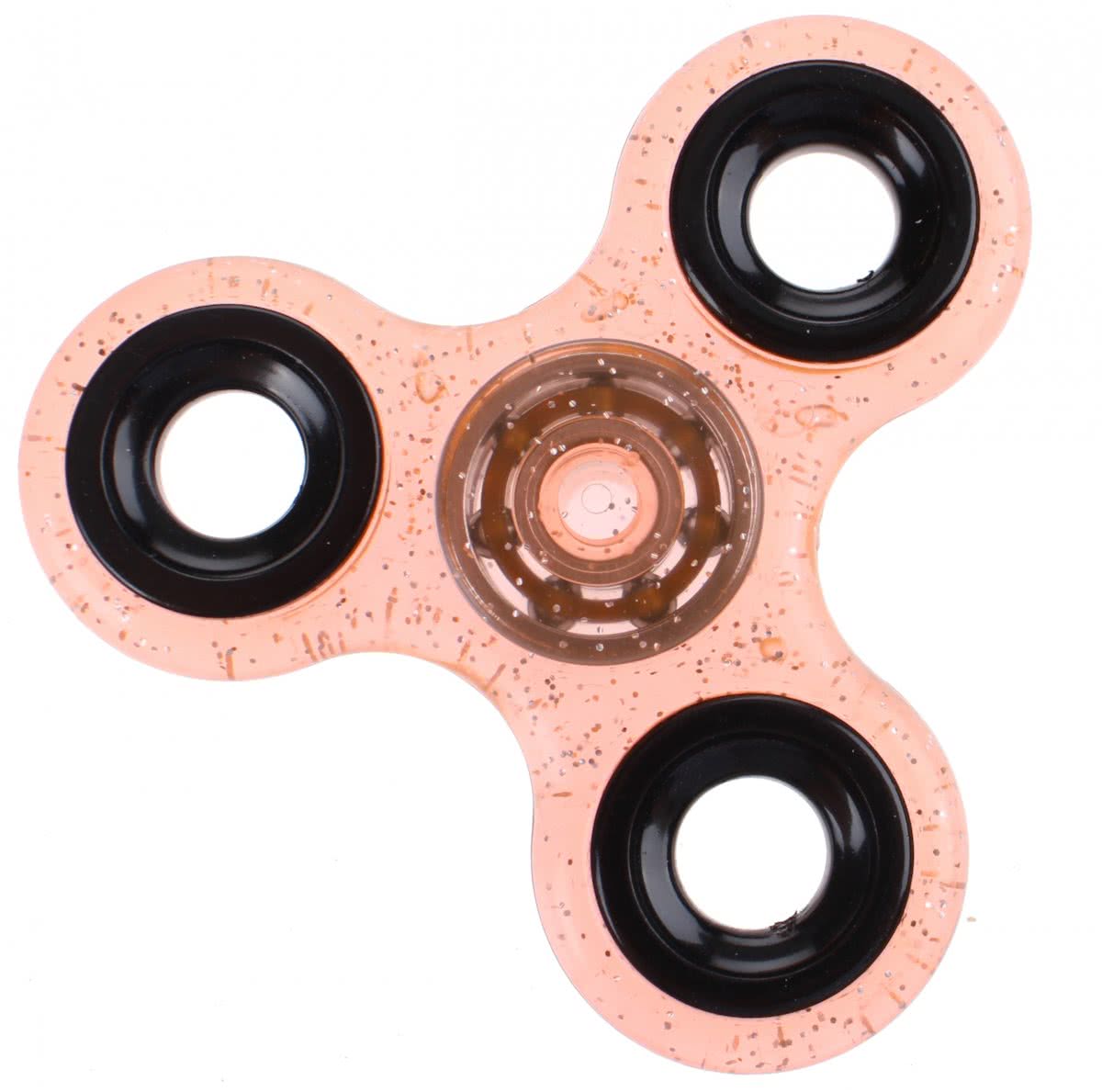 Toi-toys Fidget Spinner Glitter Oranje 8 Cm