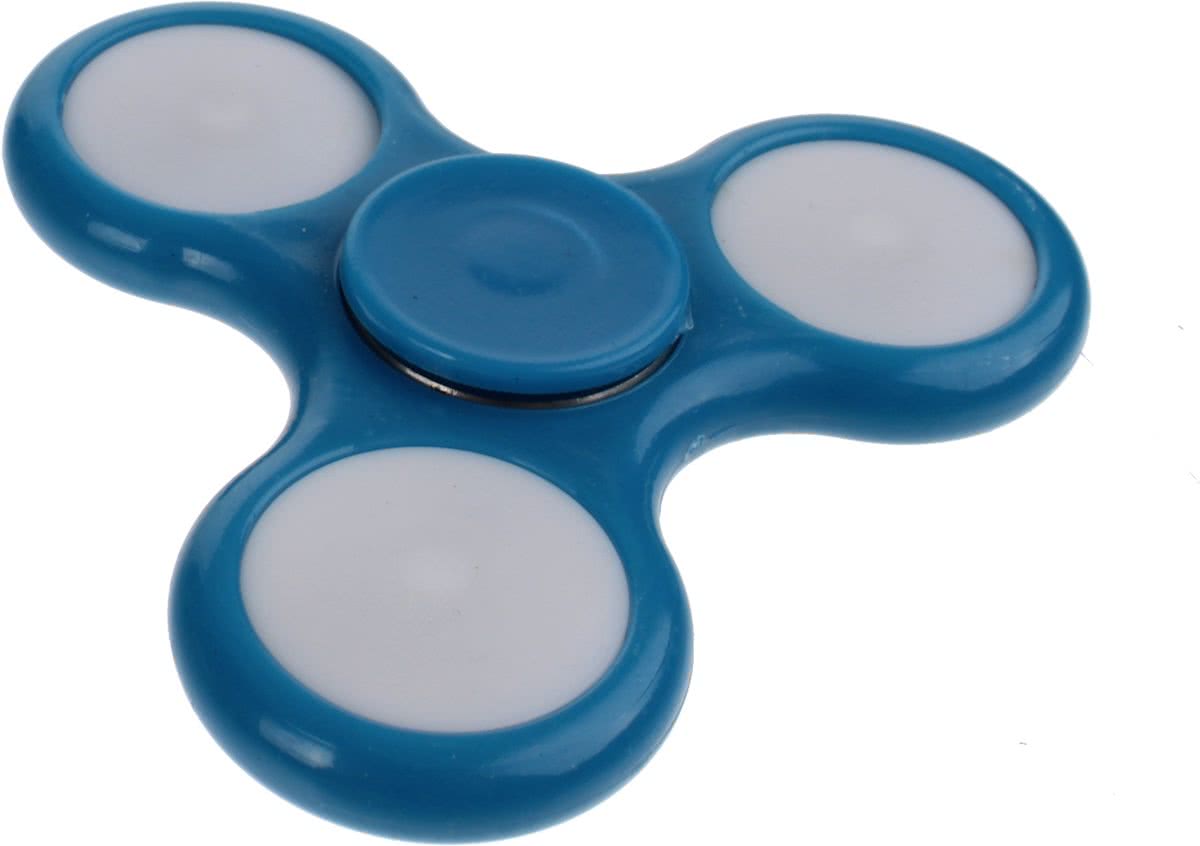 Toi-toys Fidget Spinner Met Lichteffecten Blauw 7 Cm