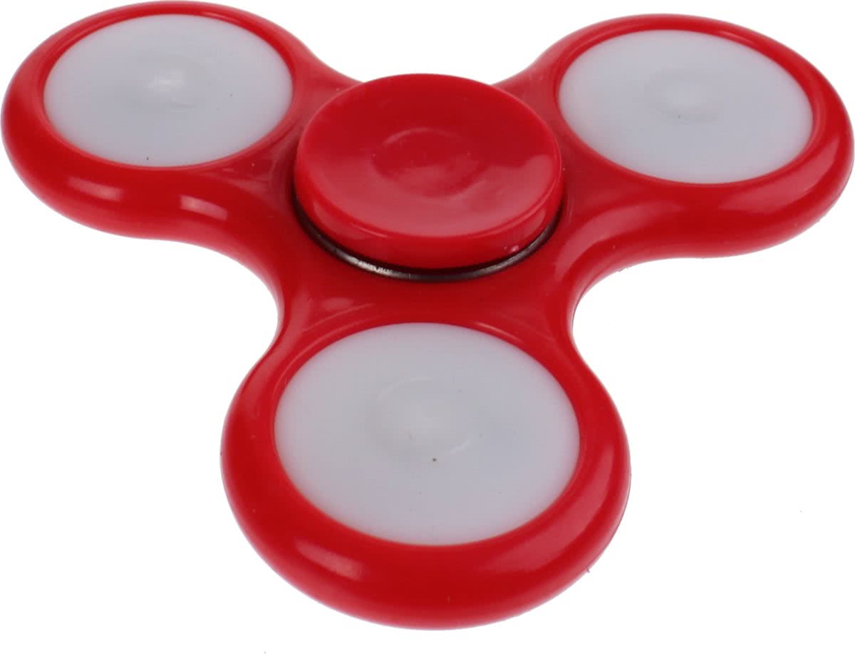 Toi-toys Fidget Spinner Met Lichteffecten Rood 7 Cm