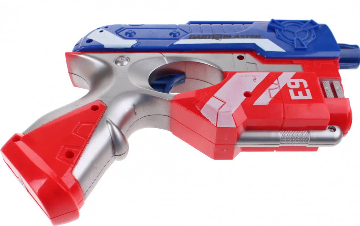 Toi-toys Foam Blaster E9 Pistool Met Darts 25 Cm Rood