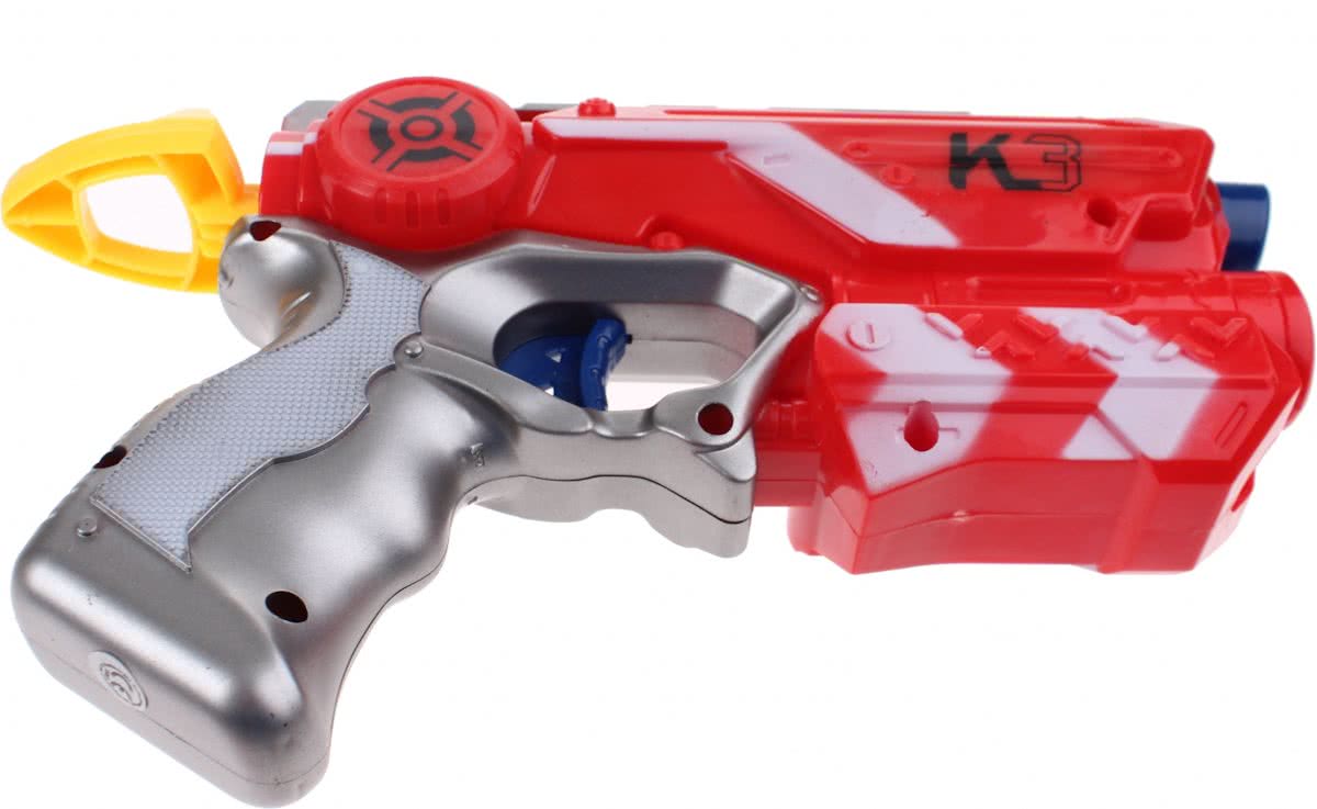 Toi-toys Foam Blaster K3 Pistool Met Darts 25 Cm Rood