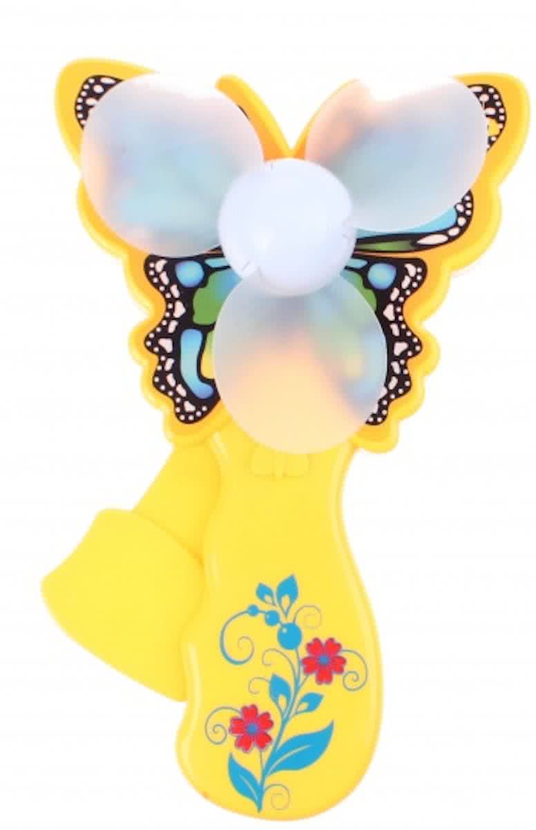 Toi-toys Handventilator Vlinder 14 Cm Geel