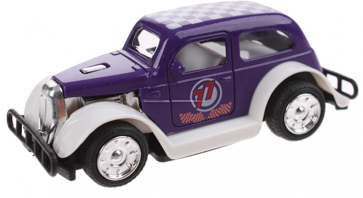 Toi-toys Hot Rod Wagen Pull Back Diecast 9 Cm Paars