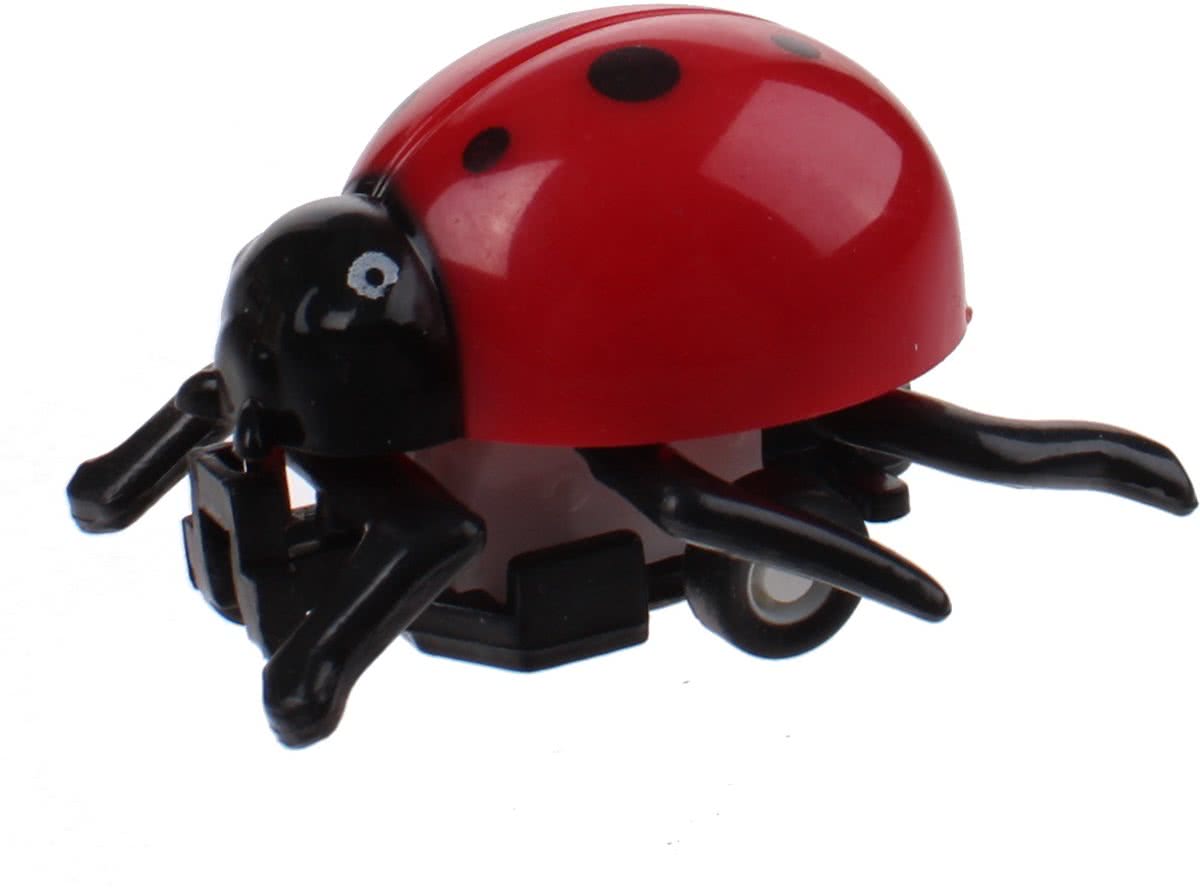 Toi-toys Insectenauto Pull Back Lieveheersbeestje 4,5 Cm Rood/zwart