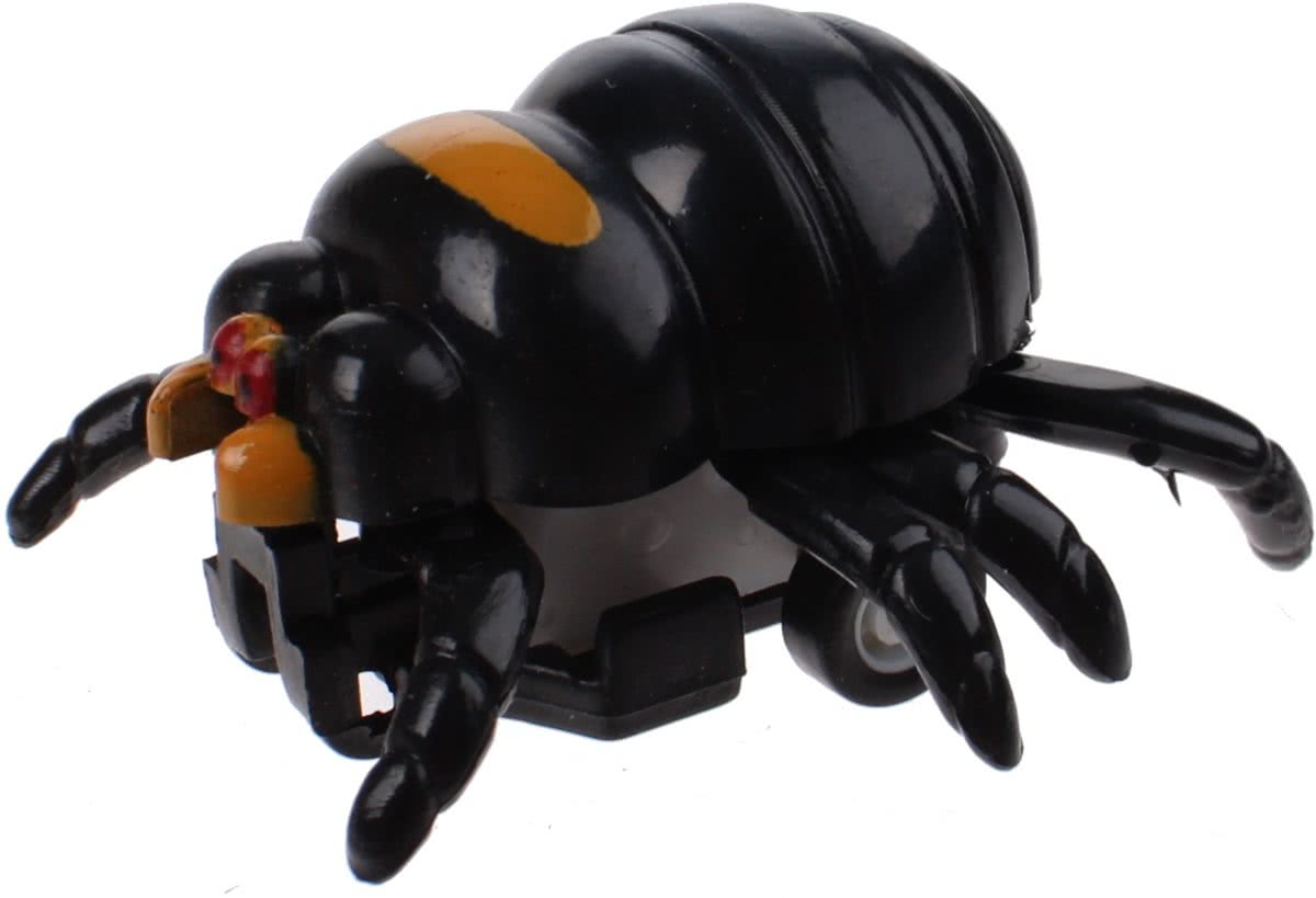 Toi-toys Insectenauto Pull Back Spin 4,5 Cm Grijs/zwart