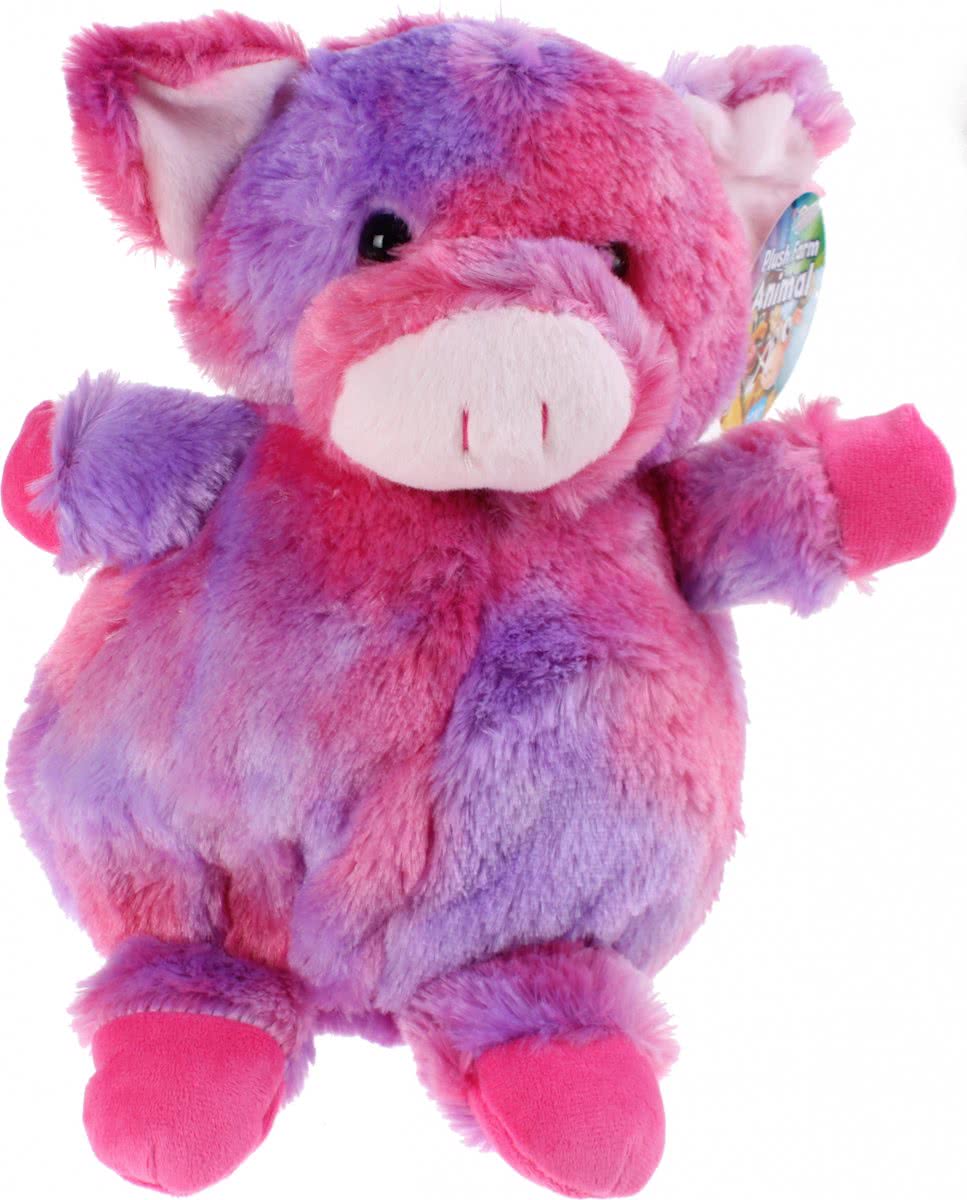 Toi-toys Knuffel Varken Discokleuren 35 Cm