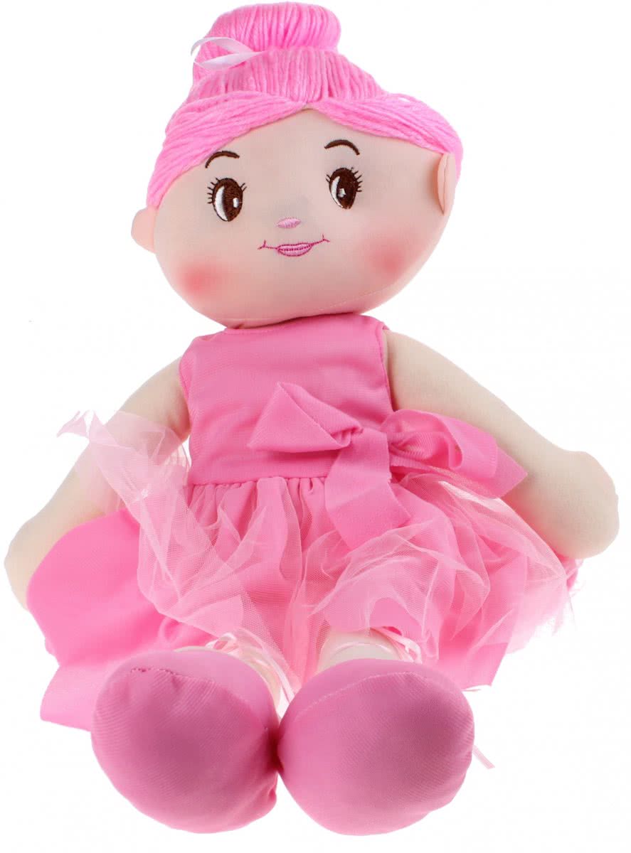 Toi-toys Knuffelpop Ballerina 35 Cm Pluche Roze