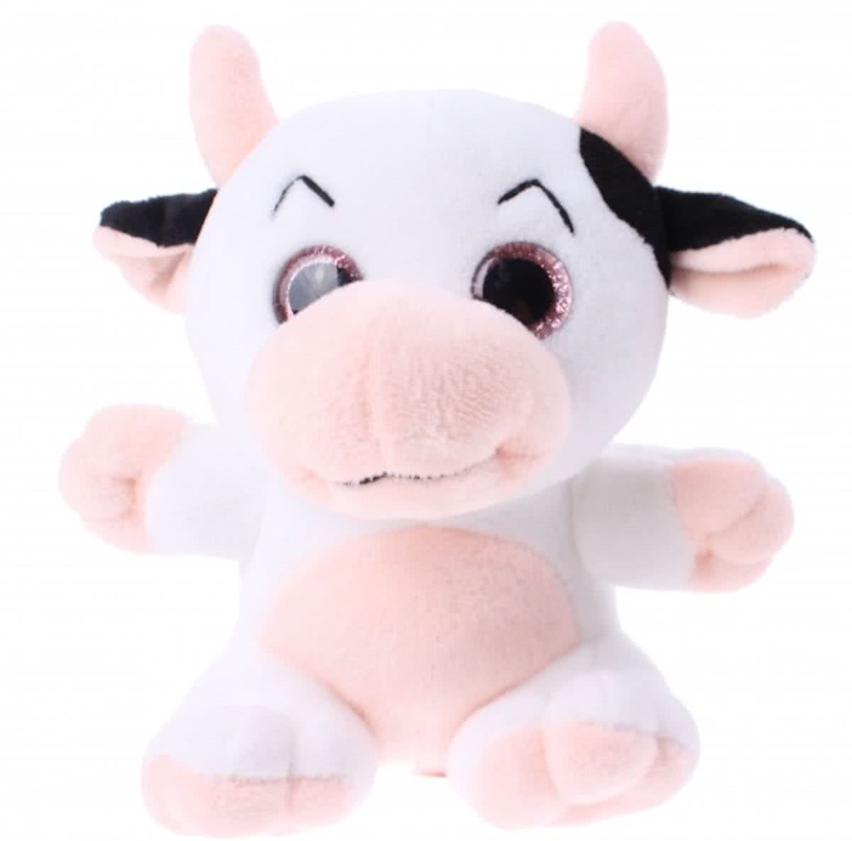 Toi-toys Koe Knuffel 19 Cm Zwart/wit