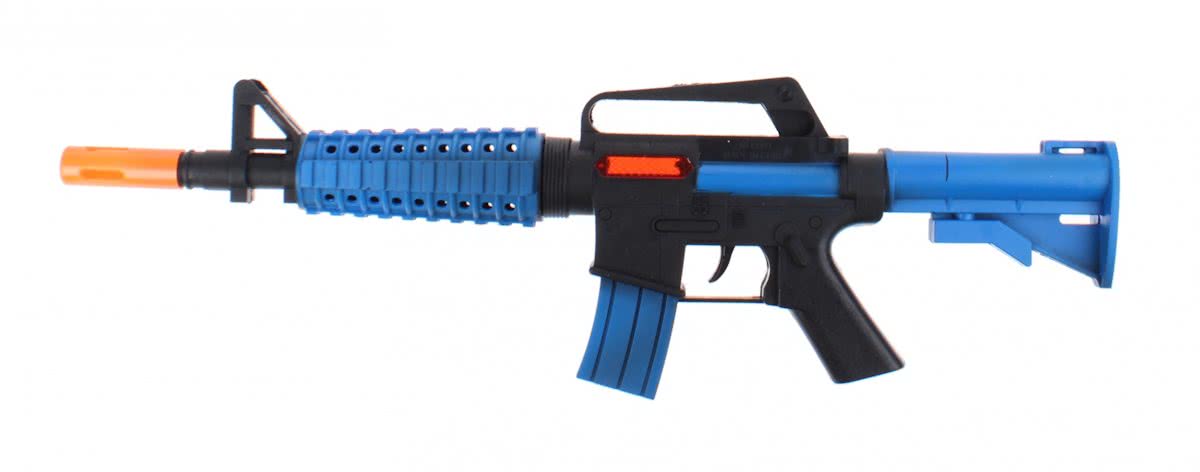 Toi-toys Mitrailleur M4 Met Geluid 48 Cm Blauw/zwart