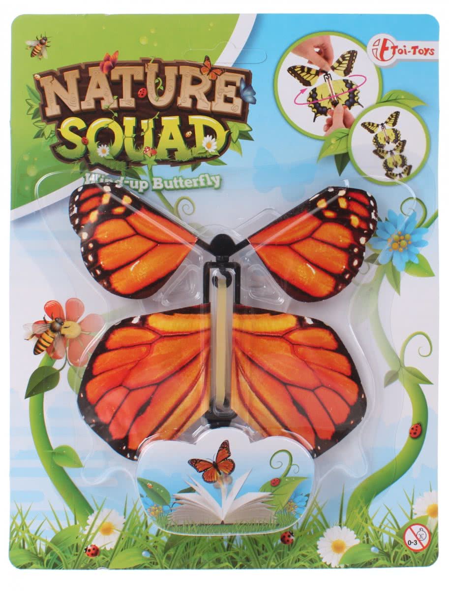 Toi-toys Nature Squad Opwindbare Vlinder 12 Cm Oranje