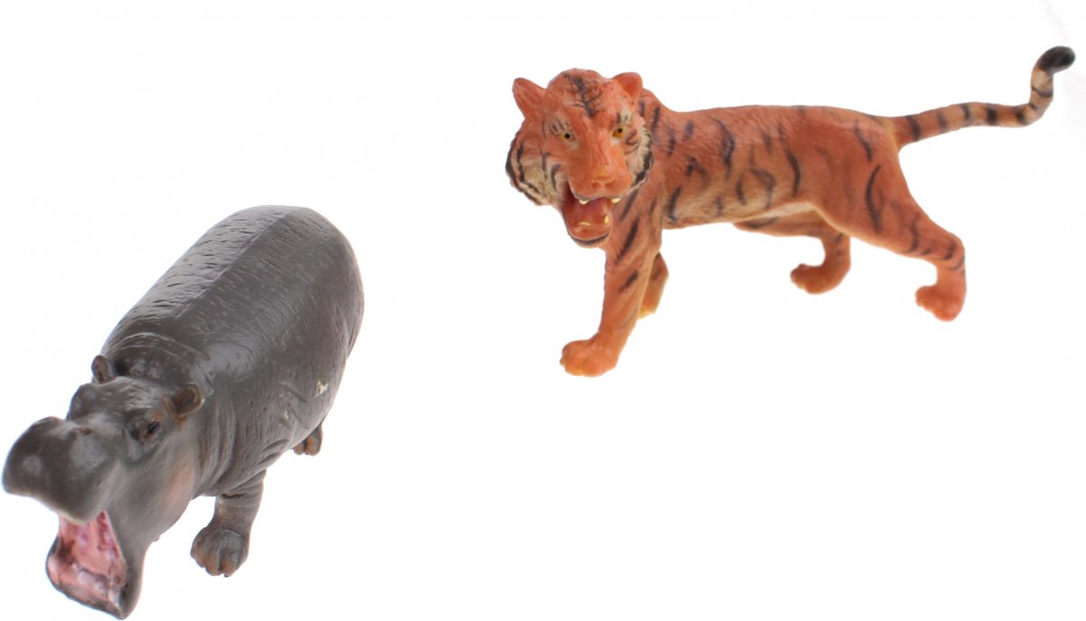 Toi-toys Speelfiguren Tijger En Nijlpaard 10 Cm