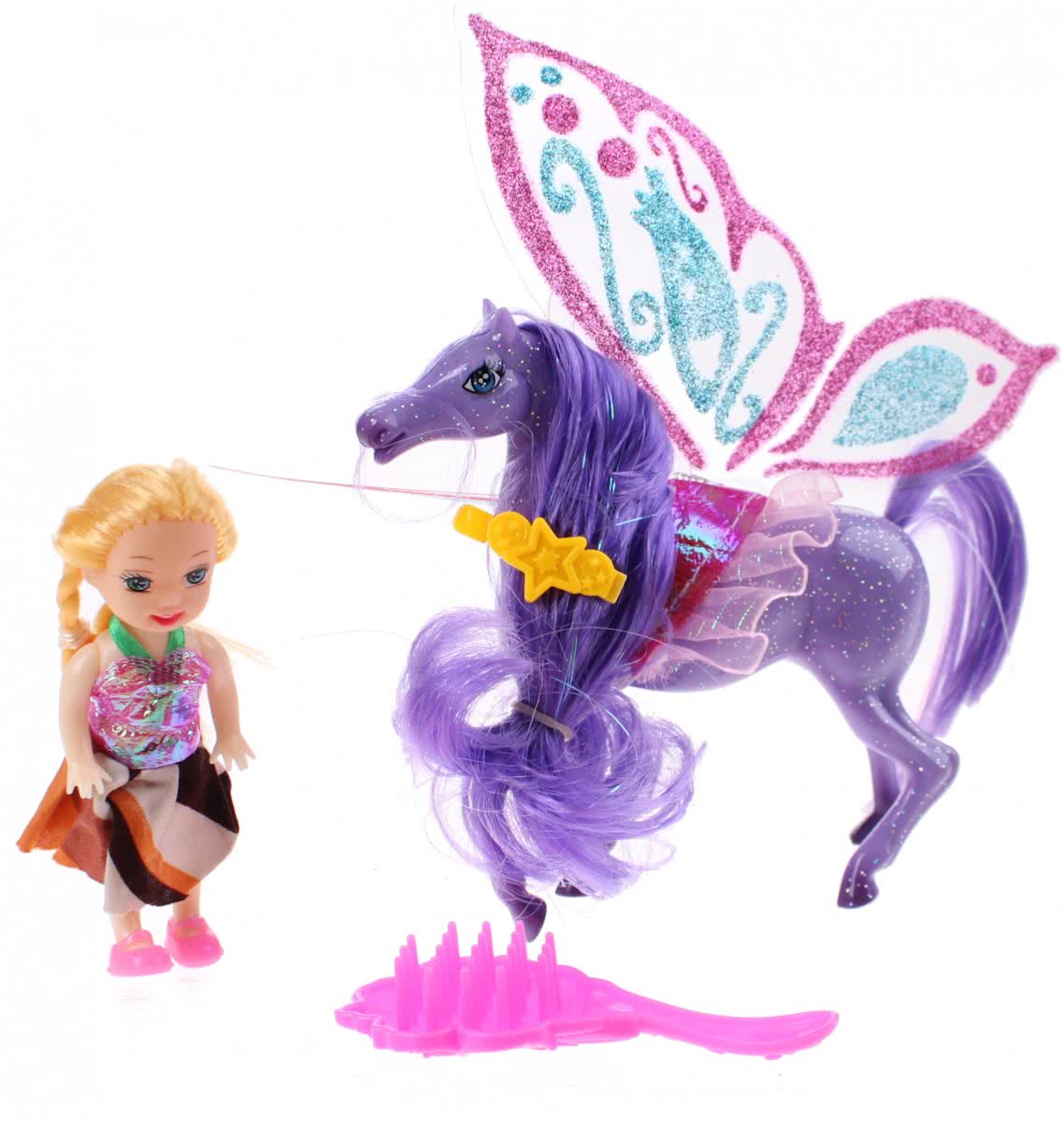 Toi-toys Speelset Kaileys Vlinderpaard 3-delig Paars