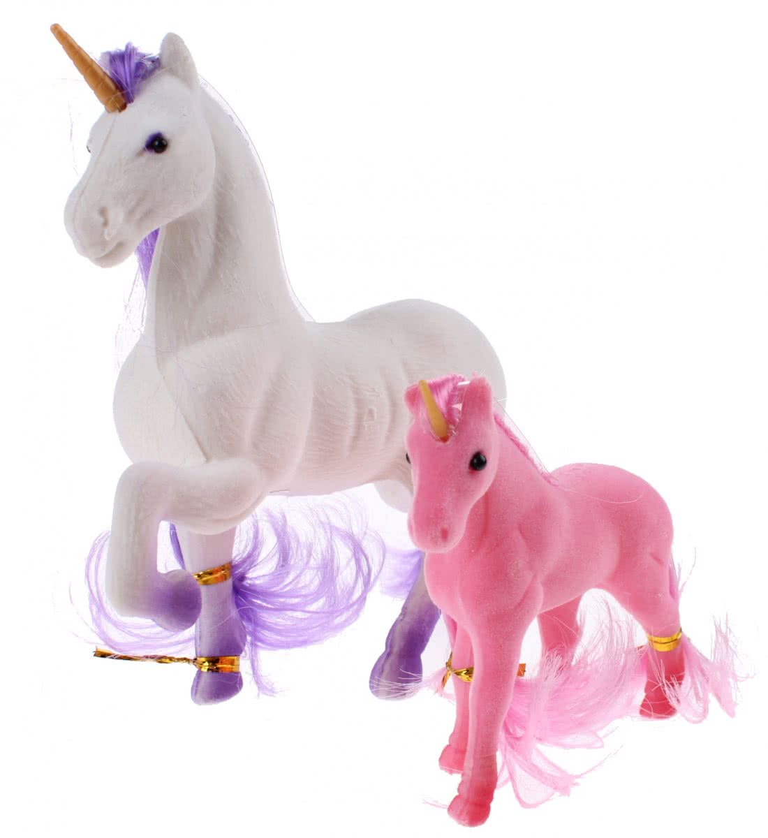 Toi-toys Speelset Unicorn Met Veulen  3-delig Wit/roze