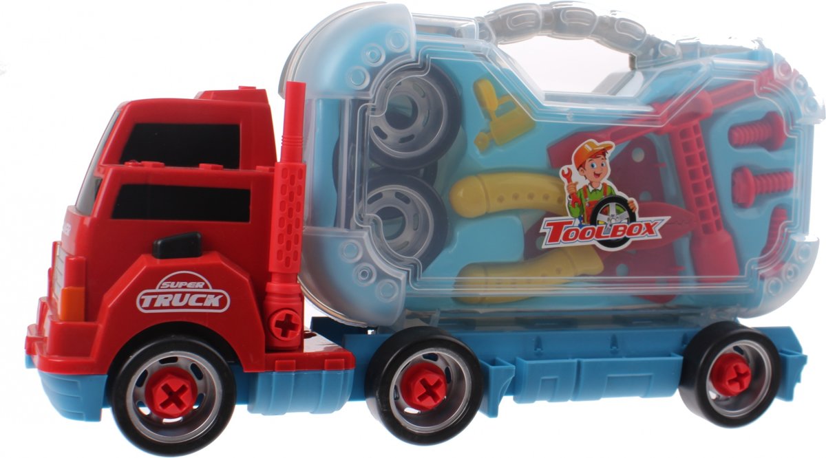 Toi-toys Super Truck Met Gereedschapskoffer Rood 36 Cm